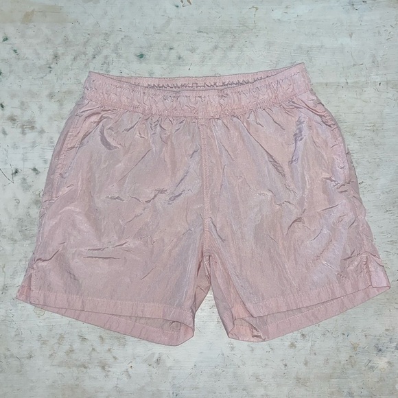 Onia - Straight-Leg Mid-Length Crinkled Swim Shorts - Pink | size medium - Picture 1 of 9